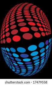 abstract wavy vector background design made of circles
