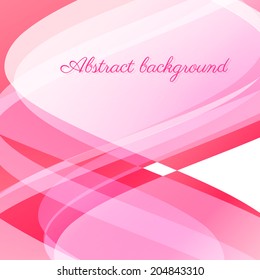 Abstract wavy vector background in pink