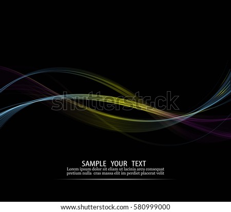Abstract Wavy vector background,colorful waves and lines