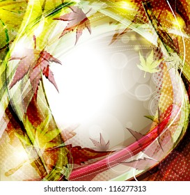 Abstract wavy vector design