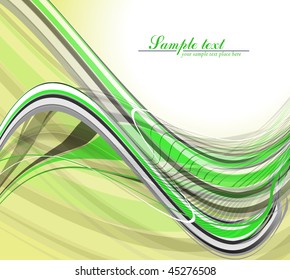 Abstract wavy vector design