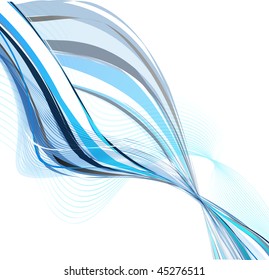 Abstract wavy vector design