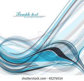 Abstract wavy vector design
