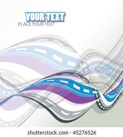 Abstract wavy vector design