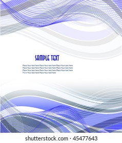 Abstract wavy vector design