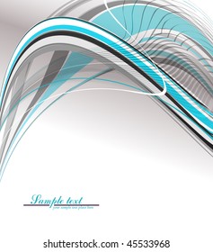 Abstract wavy vector design