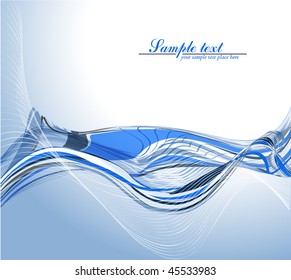 Abstract wavy vector design
