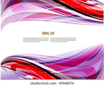 Abstract wavy vector design