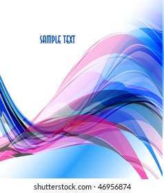 Abstract wavy vector design