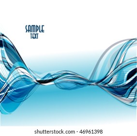  Abstract wavy vector design