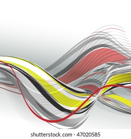 Abstract wavy vector design