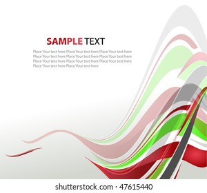  Abstract wavy vector design