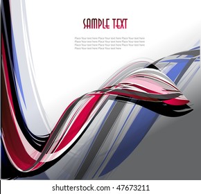  Abstract wavy vector design