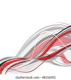  Abstract wavy vector design