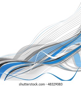  Abstract wavy vector design