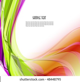  Abstract wavy vector design