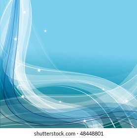  Abstract wavy vector design