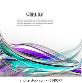 Abstract wavy vector design