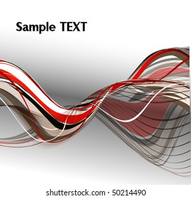 Abstract wavy vector design