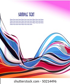 Abstract wavy vector design