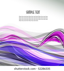 Abstract wavy vector design