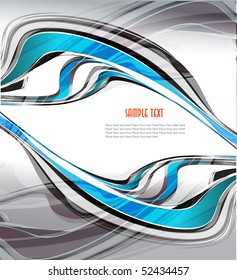 Abstract wavy vector design