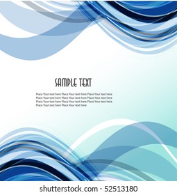 Abstract wavy vector design