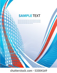 Abstract wavy vector design