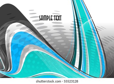 Abstract wavy vector design