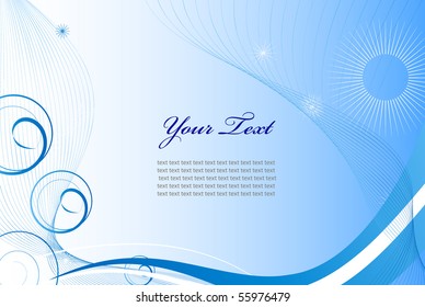 Abstract wavy vector design