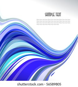 Abstract wavy vector design