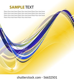 Abstract wavy vector design