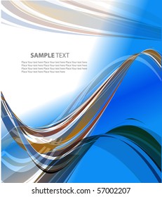 Abstract wavy vector design