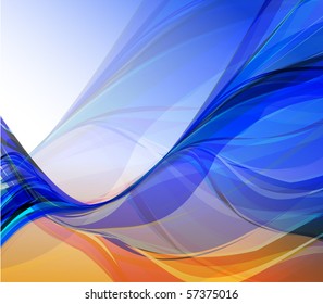 Abstract wavy vector design