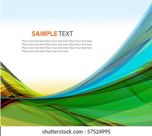Abstract wavy vector design