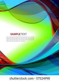 Abstract wavy vector design