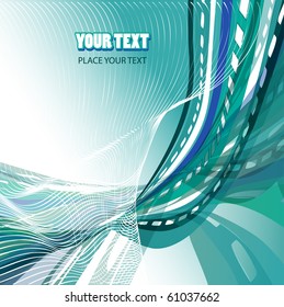Abstract wavy vector design