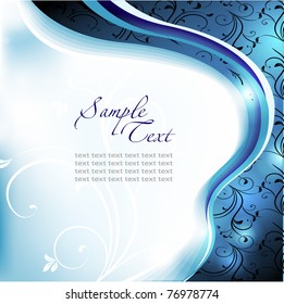 Abstract wavy vector design
