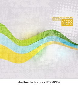 Abstract wavy vector design