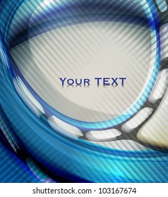 Abstract wavy vector design with with lighting effect. Vector