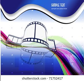 Abstract wavy vector design with lighting effect