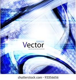 Abstract wavy vector design with with lighting effect. Vector