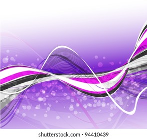 Abstract wavy vector design with with lighting effect. Vector