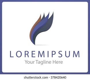 Abstract wavy vector Logo, spa, salon, nature logos, icons isolated. Identity