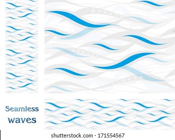 Abstract wavy vector seamless pattern design