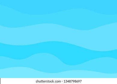 Abstract wavy wallpaper of the surface. Waved background. Cold colors. Pattern with waves. Multicolored dinamic texture. Doodle for design