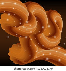 
Abstract wavy wave vector background, color fluid movement. Poster design