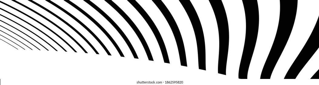 Abstract wavy, waving, billowy lines vector element