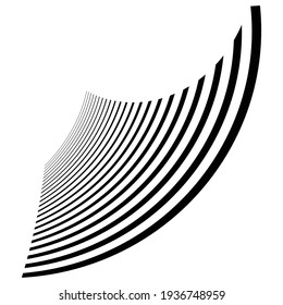 Abstract wavy, waving, billowy lines vector element. Undulating lines