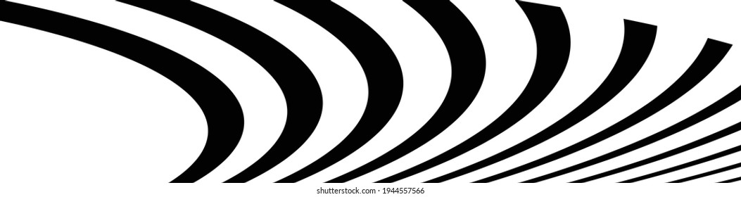 Abstract wavy, waving, billowy lines vector element. Undulating lines